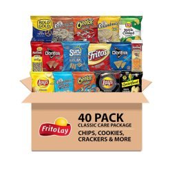 【Flash Sale + Free Shipping】Frito-Lay 40 Count Classic Snack Care Package - Mix of Cookies, Crackers, Chips & Nuts and More