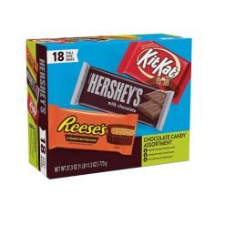 【2023 Flash Sale + Free Shipping】REESE'S, HERSHEY'S and KIT KAT 18 Count 27.3 oz Full Size Milk Chocolate Assortment Variety Pack