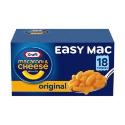 【Flash Sale + Free Shipping】Kraft 18 Pouches Easy Mac Original Flavor Macaroni and Cheese Meal