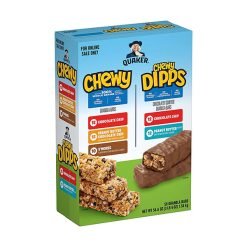 【Flash Sale + Free Shipping】Quaker Chewy Granola Bars - 58 Bars - Chewy & Dipps Variety Pack