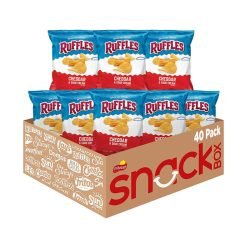 【Flash Sale + Free Shipping】Ruffles Cheddar Sour Cream Potato Chips - 1 Ounce (Pack of 40)