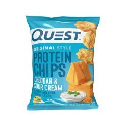 【2023 Flash Sale + Free Shipping】Quest 1.1 Ounce Nutrition Cheddar & Sour Cream High Protein Protein Chips - Pack of 12
