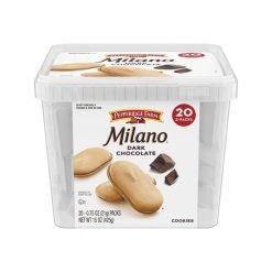 【2023 Flash Sales+ Free Shipping】Pepperidge Farm Milano 0.75 Ounce 20 Packs Dark Chocolate Tub Cookies - 2 Cookies per Pack