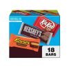 【2023 New Arrival + Free Shipping】 REESE’S, HERSHEY’S and KIT KAT Milk Chocolate Assortment Full Size, Individually Wrapped Candy Bars Variety Pack – 27.3 oz (18 Count)