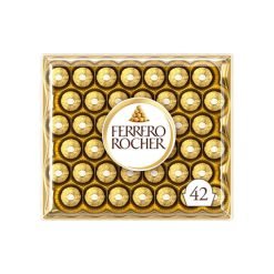【2023 Summer Deals + Free Shipping】Ferrero Rocher Pralines Covered in Milk Chocolate and Nuts Hamper – Box of 42 (525g)