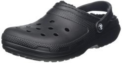 Crocs unisex-adult Classic Lined Clog - Black/Black